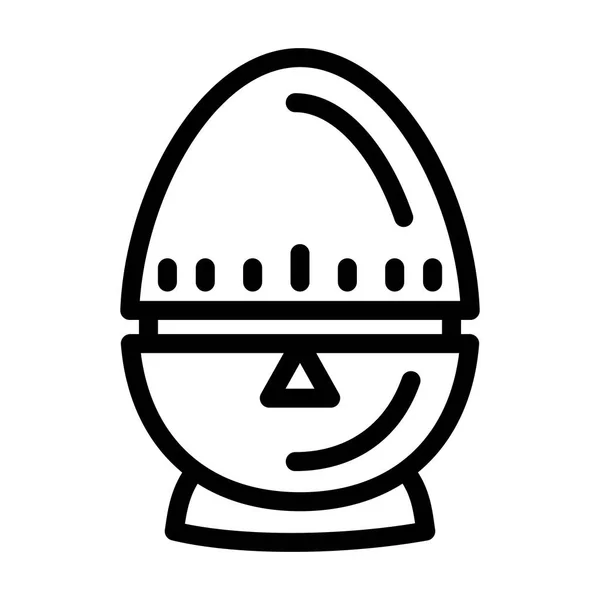 Yumurta zamanlayıcı simgesi, anahat stili — Stok Vektör