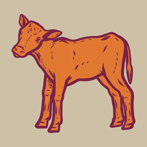 Veal icon, hand drawn style — Stock Vector