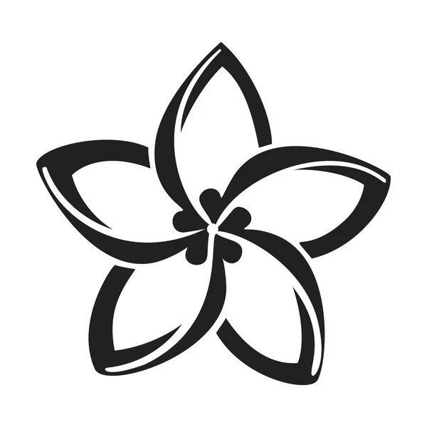 Plumeria icône de fleur, style simple — Image vectorielle