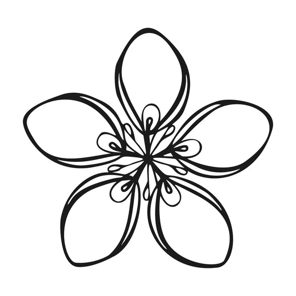 Icône de fleur cosmétique, style simple — Image vectorielle