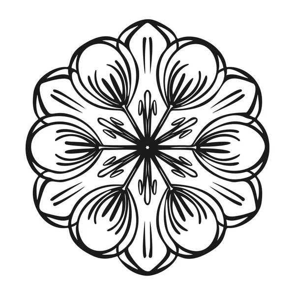 Icône de fleur d'herbe abstraite, style simple — Image vectorielle