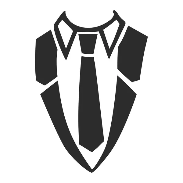 Skjorta slips ikon, enkel stil — Stock vektor