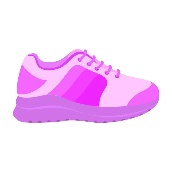 Icône de chaussure de sport rose, style plat — Image vectorielle