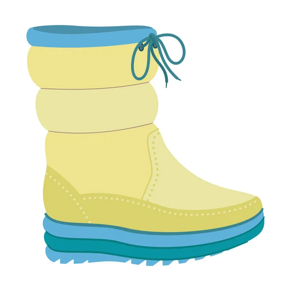 Winter warm boot icon, flat style — Stock Vector