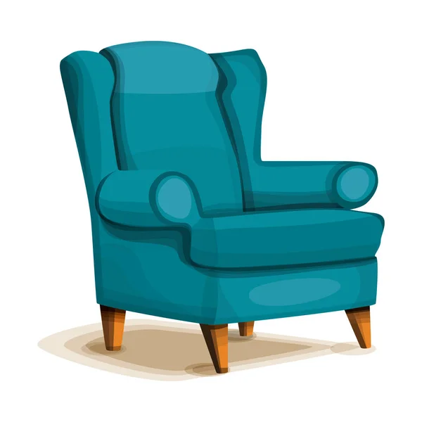 Sillón icono, estilo de dibujos animados — Vector de stock