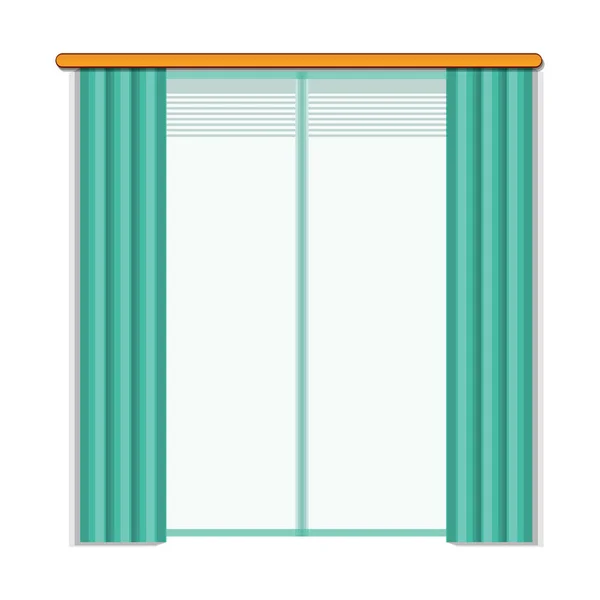 Wohnzimmer Fenster Ikone, Cartoon-Stil — Stockvektor