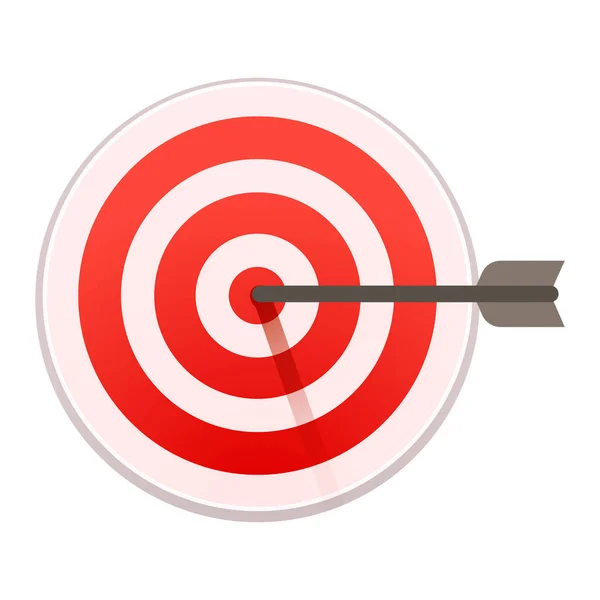 Bulls eye target icon, cartoon style — Stock Vector