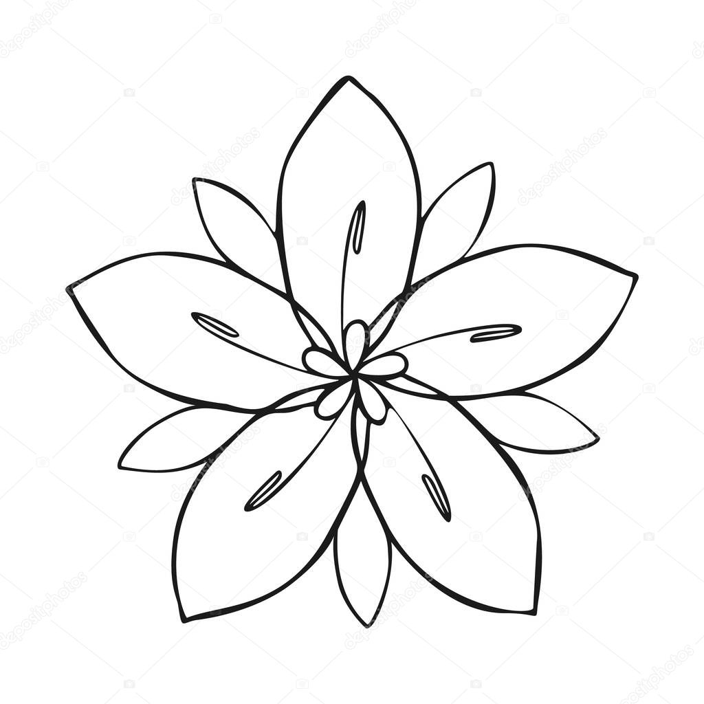 Season flower icon, simple style