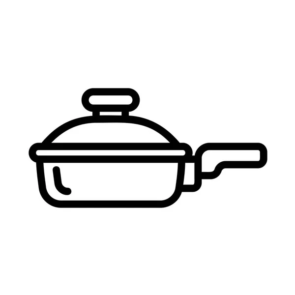 Griddle icon, outline style — Stock Vector