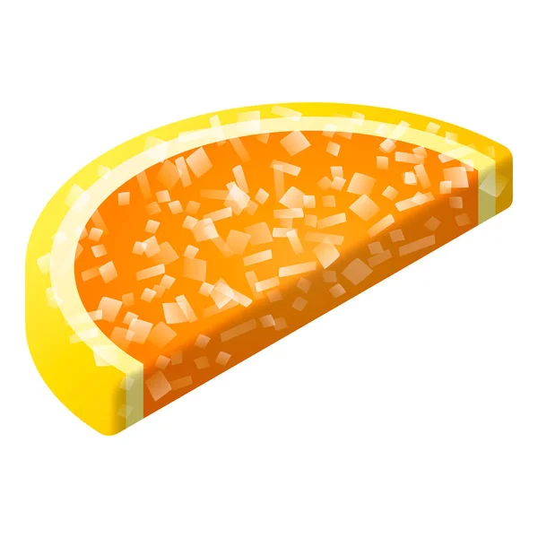 Icône de gelée orange, style isométrique — Image vectorielle