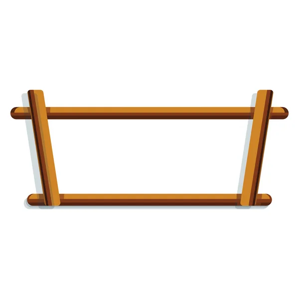 Ikonę drewnianych stojaku, stylu cartoon — Wektor stockowy