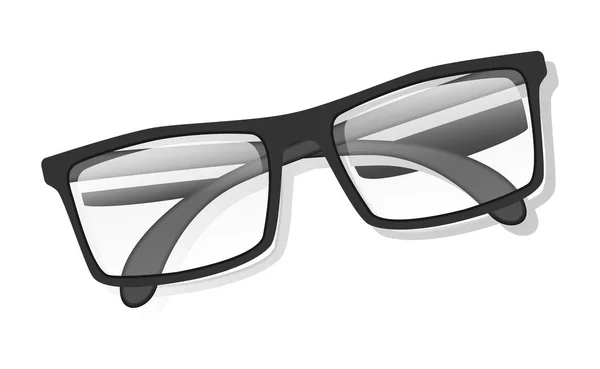Klassische Brille, realistischer Stil — Stockvektor