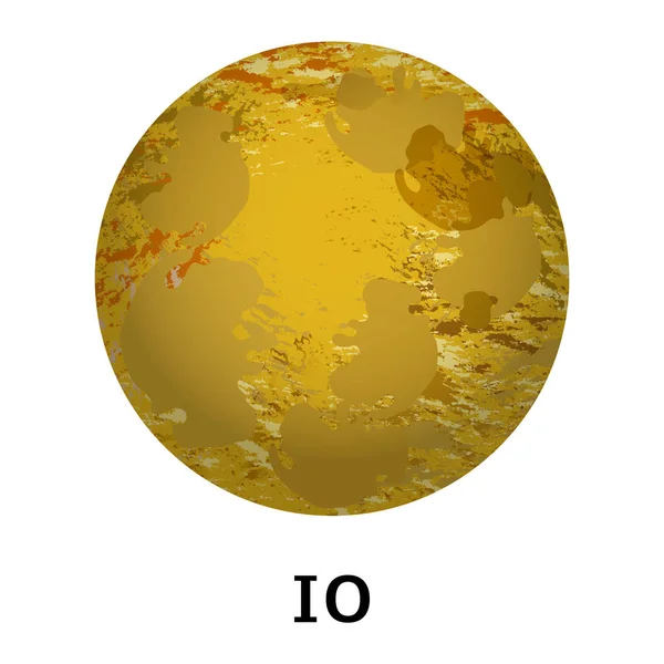 Io planète icône, style réaliste — Image vectorielle