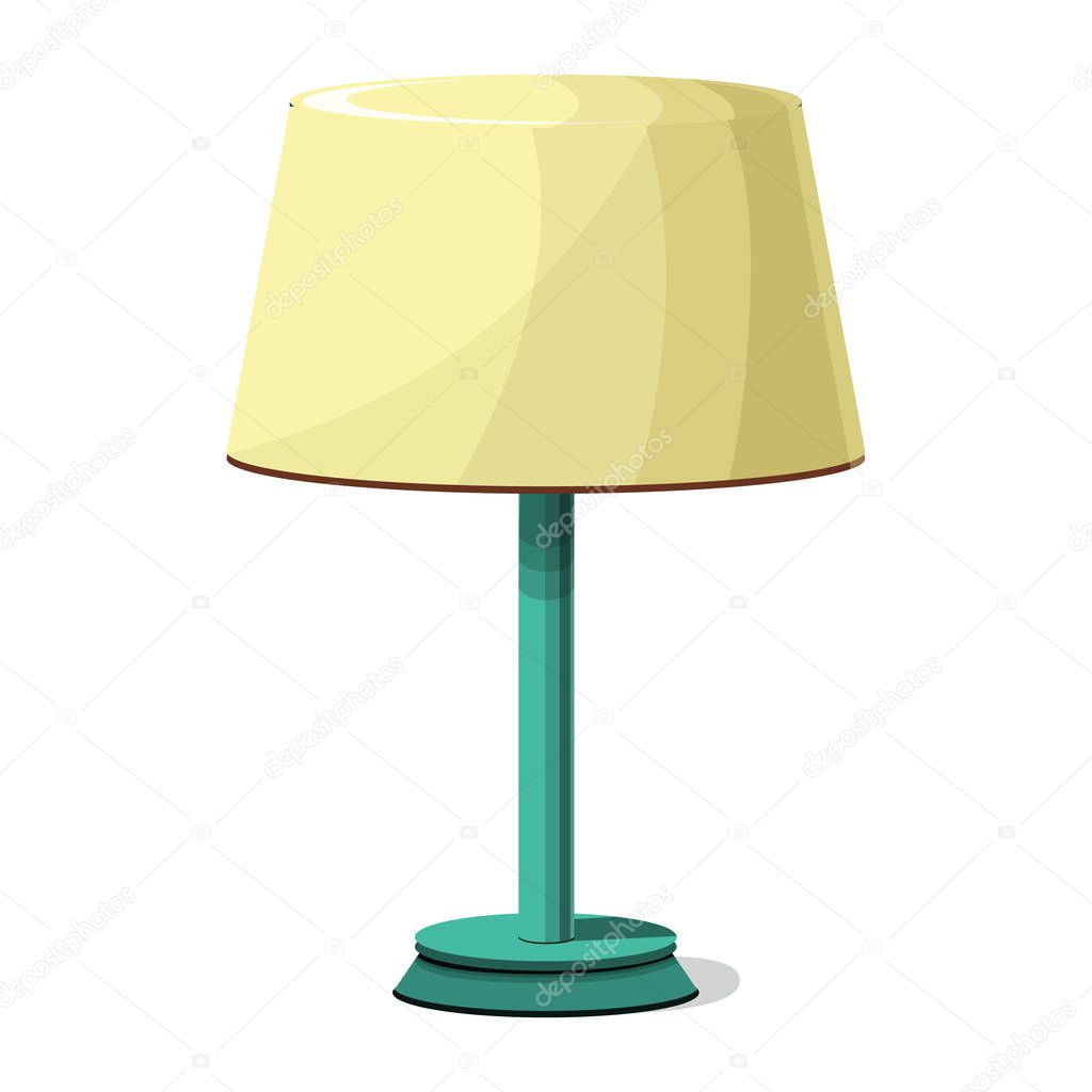 Night lamp icon, cartoon style