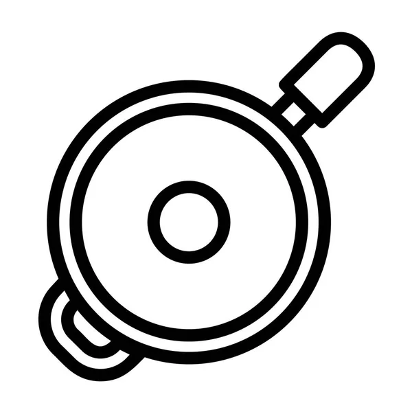 Saute icono de la sartén, estilo de contorno — Vector de stock