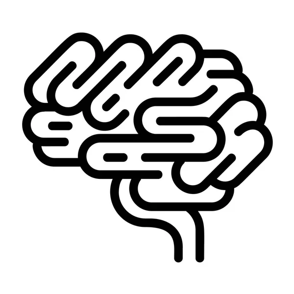 Ikone der Gehirnorgel, Umrissstil — Stockvektor