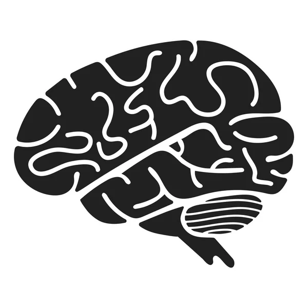 Icono del cerebro, estilo simple — Vector de stock