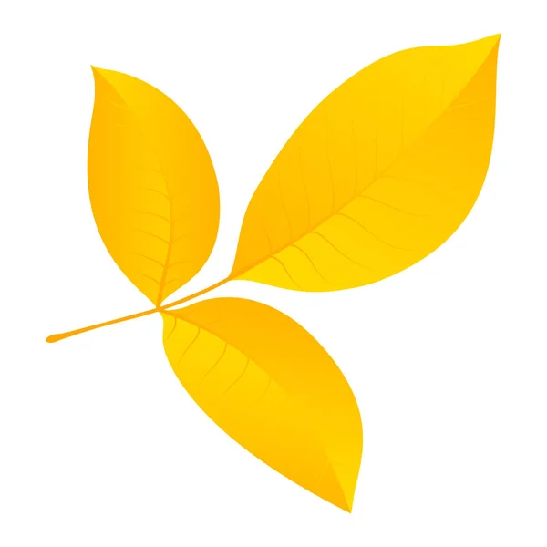 Herfst blad icoon, platte stijl — Stockvector