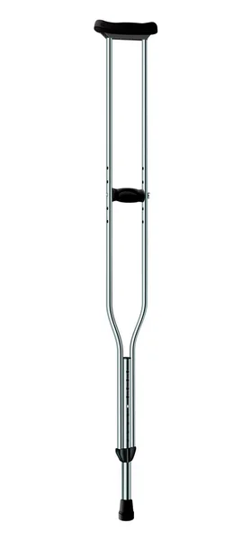 Metal crutch icon, realistic style — Stock Vector