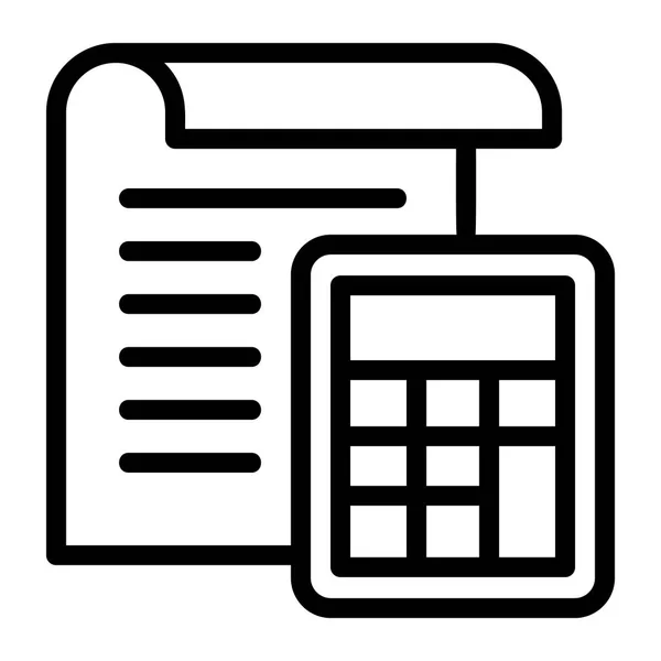 Belasting papier pictogram, Kaderstijl — Stockvector