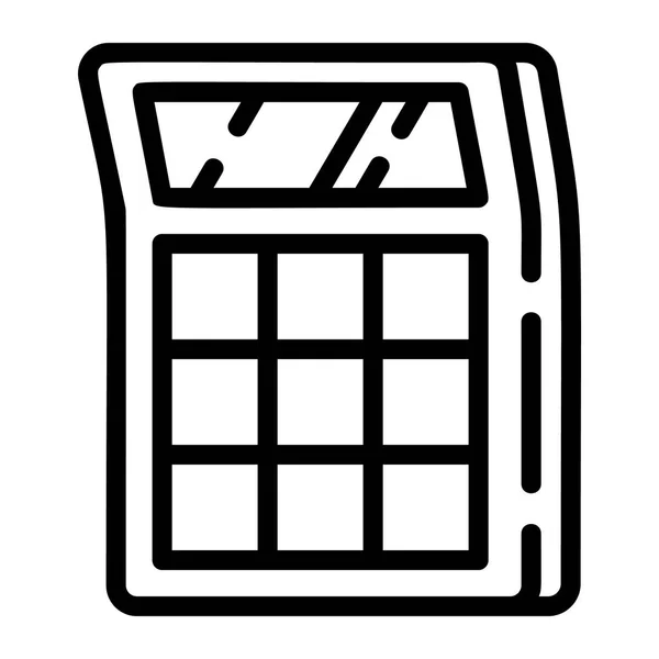 Значок калькулятора, стиль контура — стоковый вектор