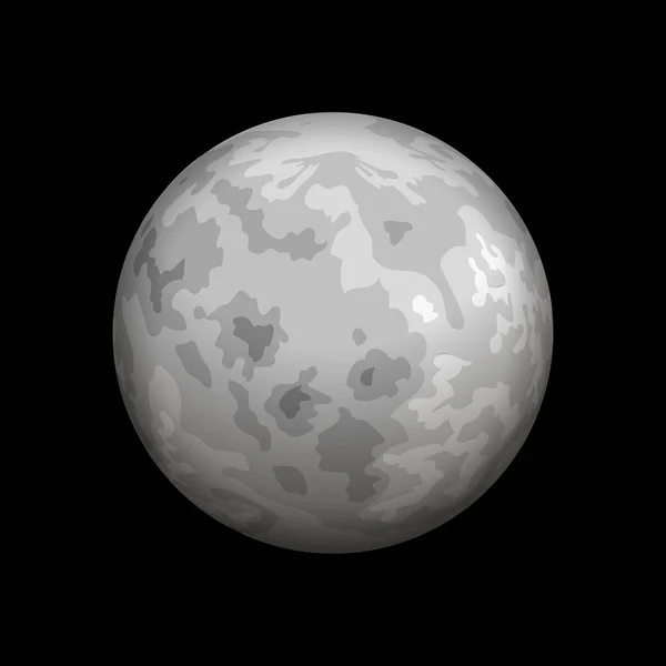 Icône planète lune, style isométrique — Image vectorielle