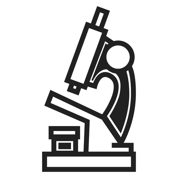 Mikroskop-Ikone, einfacher Stil — Stockvektor