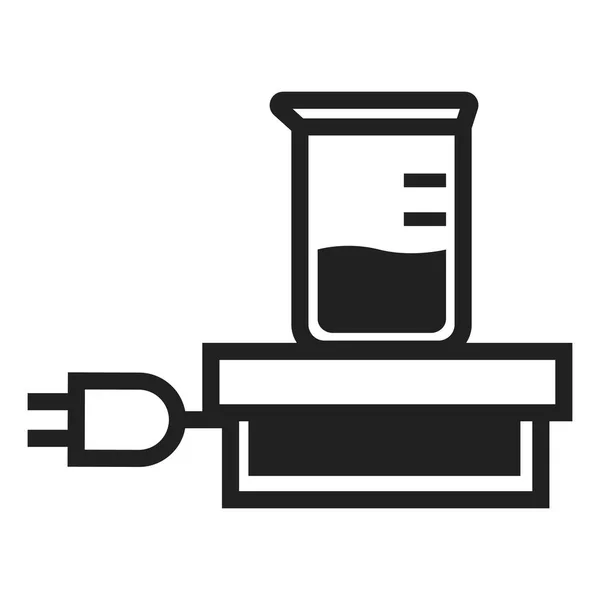 Chemische Becher-Ikone, einfacher Stil — Stockvektor