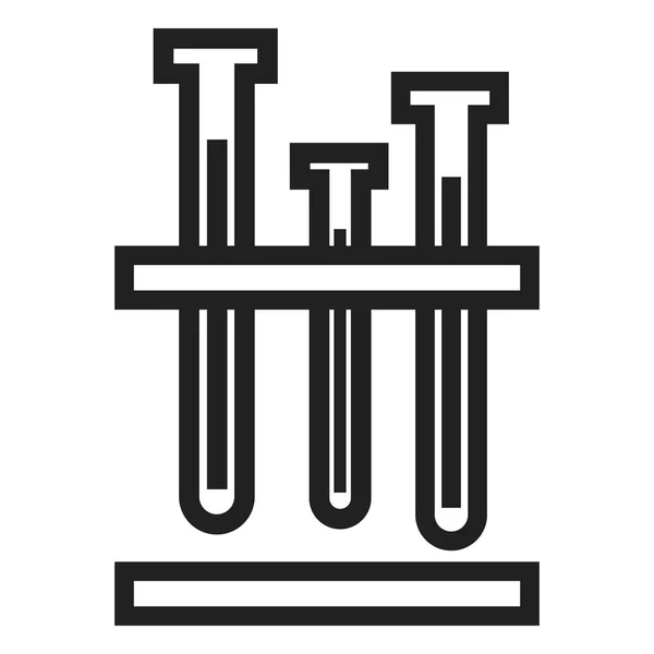 Icona del cavalletto della provetta, stile semplice — Vettoriale Stock