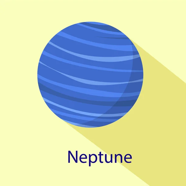 Icoana planetei Neptun, stil plat — Vector de stoc