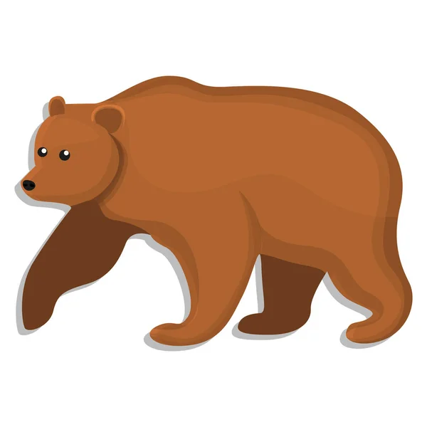 Brown bear icon, cartoon style — Stock Vector