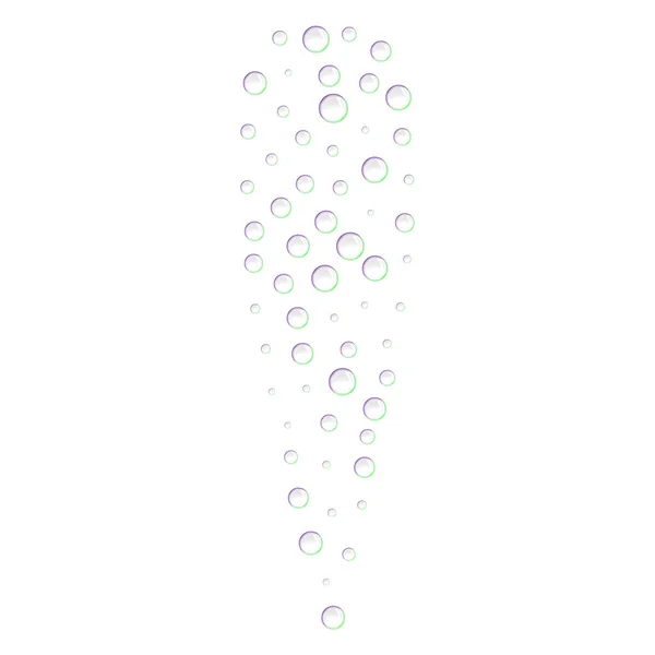 Oxygen bubbles icon, realistic style — Stock Vector