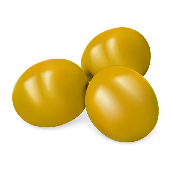 Icona delle olive verdi, stile realistico — Vettoriale Stock