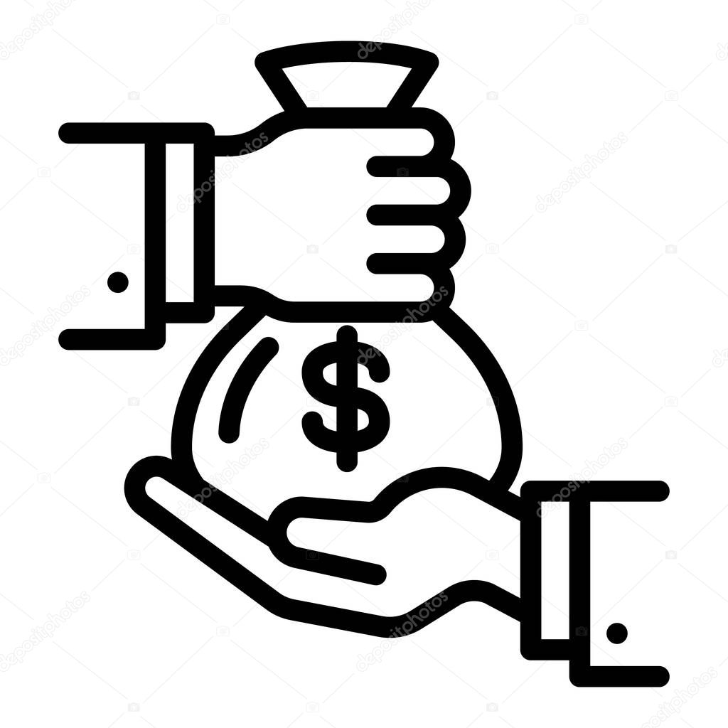 Download Money bag icon, outline style — Stock Vector © Nsit0108 ...