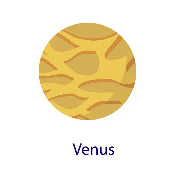 Pictogram van de planeet Venus, vlakke stijl — Stockvector