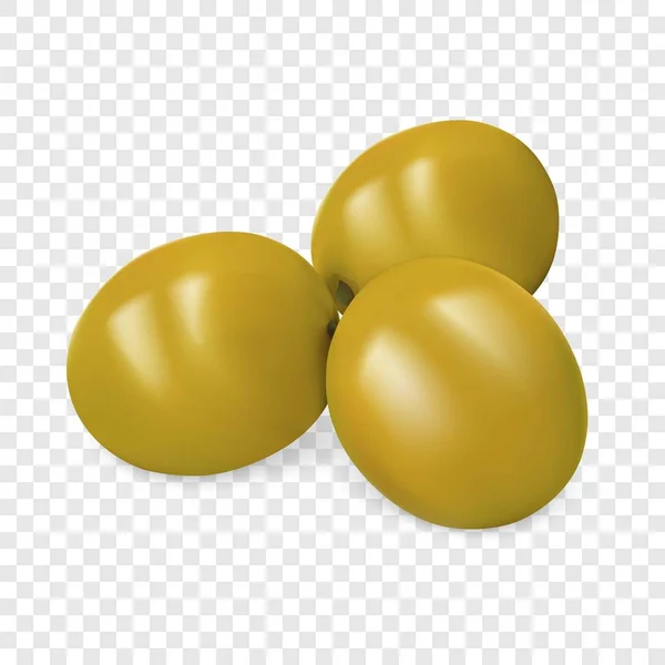Icône olives vertes, style réaliste — Image vectorielle