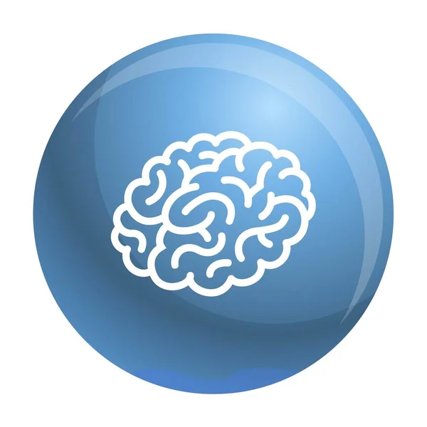 Icona del cervello umano, stile contorno — Vettoriale Stock