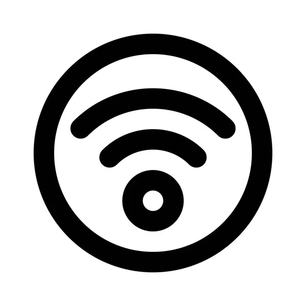 Kreis Wifi-Symbol, Umriss Stil — Stockvektor
