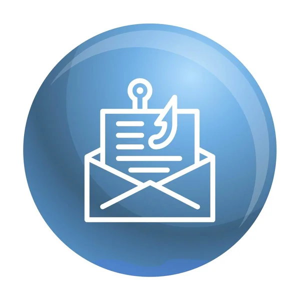 E-Mail-Phishing-Symbol, Umriss Stil — Stockvektor