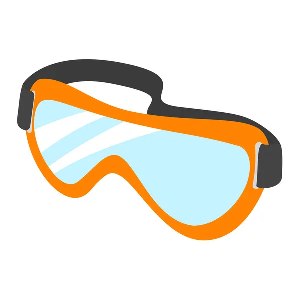 Ochranné brýle ikona, plochý — Stockový vektor