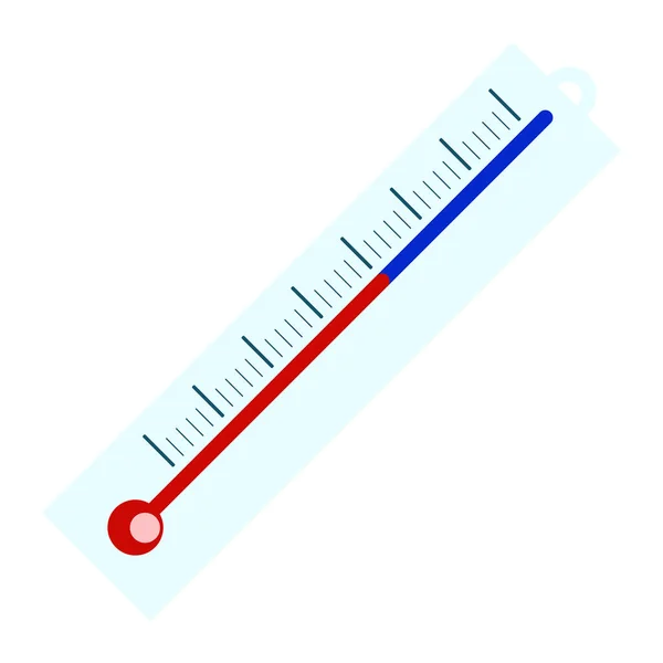 Indoor thermometer icon, flat style — Stock Vector
