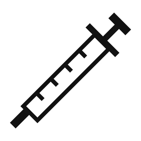 注射器のアイコン 白い背景に分離された Web デザインのための注射器ベクトル アイコンのシンプルなイラスト — ストックベクタ