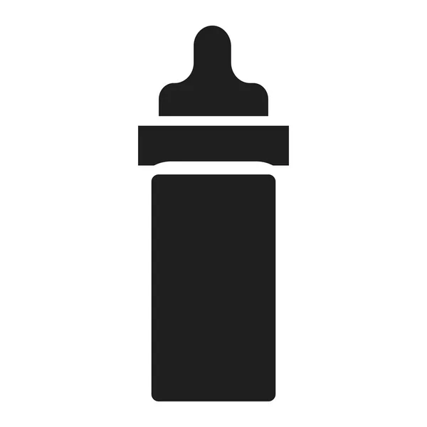 Dziecko butelka ikona, prosty styl — Wektor stockowy