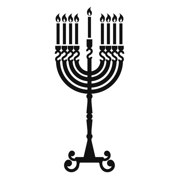 Hanukkah icona portacandele, stile semplice — Vettoriale Stock