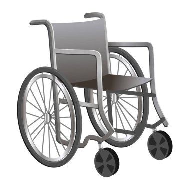 Wheelchair icon, cartoon style clipart