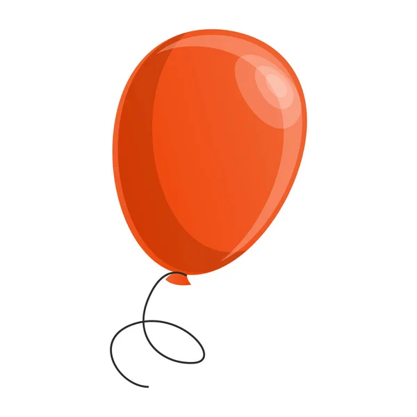 Κόκκινο μπαλόνι εικόνα, κινούμενα σχέδια στυλ — Διανυσματικό Αρχείο