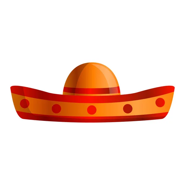 Icône sombrero mexicaine, style dessin animé — Image vectorielle