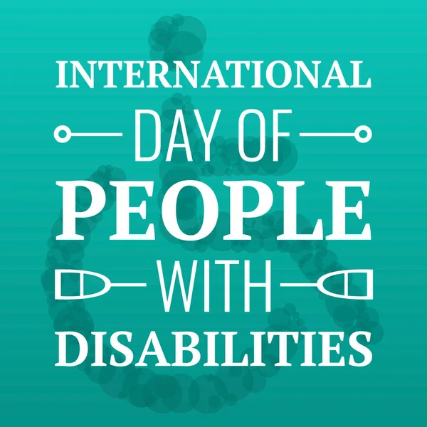 Ημέρα των ατόμων με αναπηρίες έννοια φόντο, κινούμενα σχέδια στυλ — Διανυσματικό Αρχείο