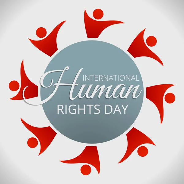 Human rights day concept background, cartoon style — Stock Vector