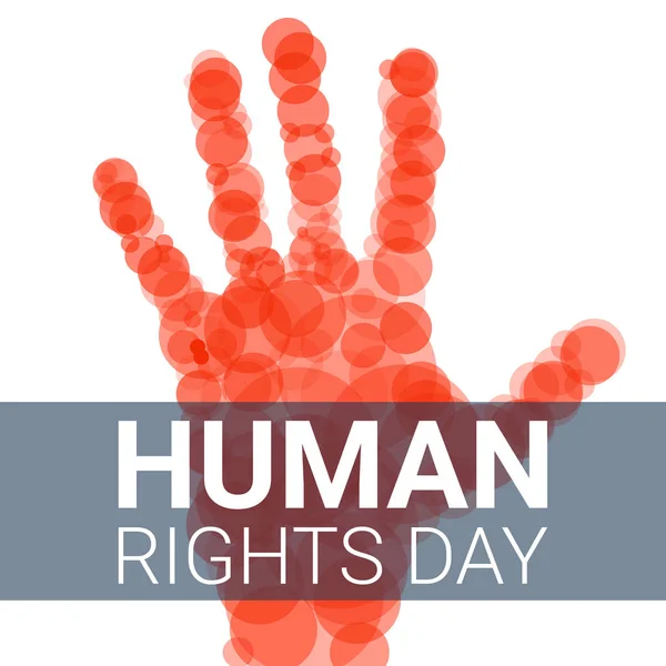 Global human rights day concept background, cartoon style — Stock Vector
